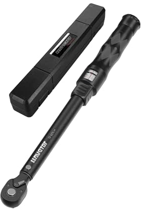 LLAVETOR Drehmomentschlüssel 3/8, Drehmoment-Schlüssel, ± 3% Genauigkeit Reifenschlüssel Tool, Fahrrad & Motorrad Drehmomentschlüssel