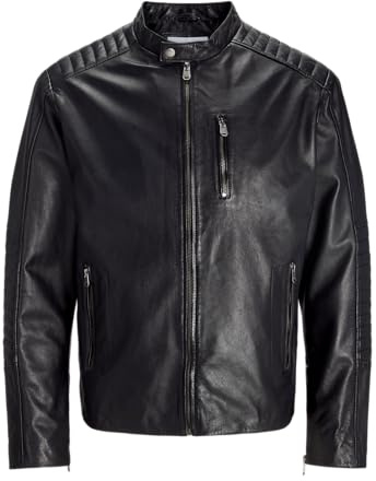 JACK & JONES Herren Jjeliam Lamb Leather Jacket Noos Kurzjacke (1er Pack)