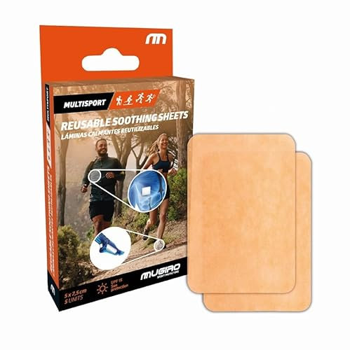 Mugiro Apósitos para Ampollas y Rozaduras en los Pies, Brazos y Cuerpo. 100% silicona. 5 unidades recortables de 5x7,5cm.