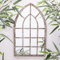 Arched Metal Distressed Frame Gothic Style Garden Wall Mirror 42cms