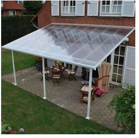 UHEKC Marquise de Porte Exterieur Isolation Transparente, Panneaux de Toit en Polycarbonate, pour Jardin, Serre, Toits, Abris D'auto, Facile À Couper(1x3m/3.28x9.84ft)