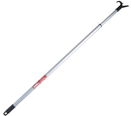 TONKITA | Asta Appendiabiti Allungabile fino a 150 cm, Manico Regolabile con Blocco Interno, Gancio Telescopico Estensibile, Bastone per Armadio - Made In Italy