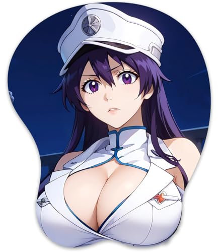 3D Mauspad mit Silikon Brüste Mousepad mit Handauflage. Anti Rutsch Anime Manga Maus Pad Handgelenkauflage für Büro Spiel（Bambiett）