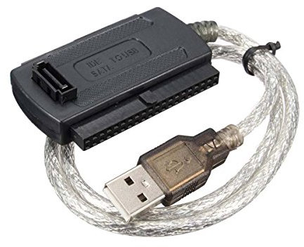 Lrporyvn USB 2.0 Male A IDE SATA 2.5 3.5 Convertisseur Adaptateur Cable Disque Dur HDD Noir