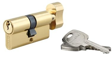 THIRARD - Cylindre de serrure à bouton, 35Bx25mm, anti-arrachement, laiton, 3 clés