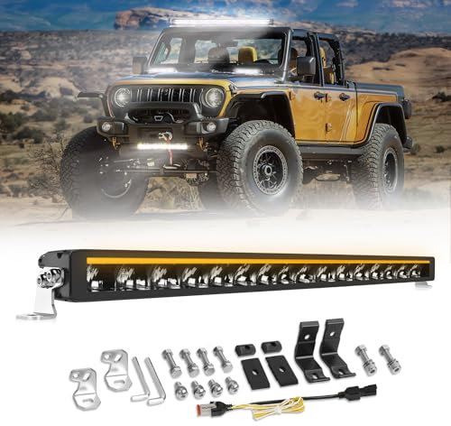 CO LIGHT 32 LED Driving Lightbar Auto mit ECE Zulassung, 120W 24000LM led Lichtleisten 12v/24V Strahl bis zu 1066 Meter IP68 für Offroad/LKW/Auto/Pickup/Fahrzeuge/Lastwagen