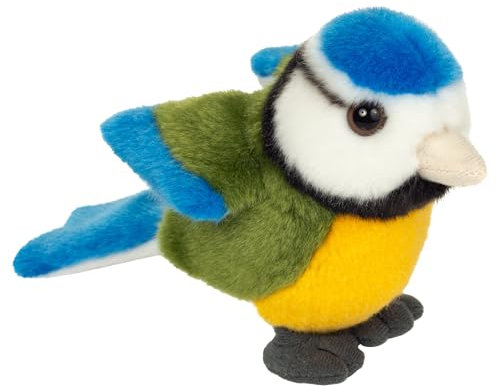 Teddy Hermann 94174 Blaumeise 12 cm, Kuscheltier mit idealem Recyclinganteil (Füllmaterial)