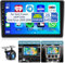 2G&64G Podofo 9 Radio para Ford Transit 2009-2016/Ford Focus 2005-2008 con Carplay Android Auto inalámbrico, pantalla táctil Bluetooth HIFI/RDS/FM Radio, Wifi Navi/AHD Cámara de visión trasera/CANBUS