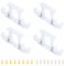 UFURMATE Staffe per aste per tende, 4 pezzi, in lega di alluminio, staffe per montaggio a soffitto, doppi supporti per tende per finestre, aste per tende da 23-28 mm (bianco puro)