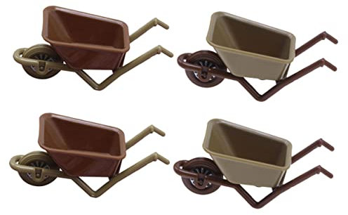 VANZACK 4stücke Mini Schubkarren Modell Realistische Dekoration Für Puppenhaus Und Mikro-landschaften Für Garten-deko Und Kreative Bastelprojekte