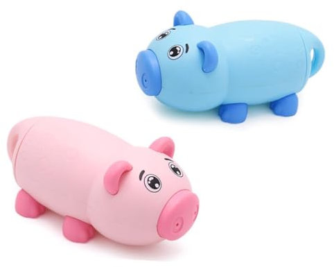 HAWILLOSCH Wasserpistole Für Junge Mädchen in Schweineform Aus Kunststoff Wasserspielzeug Zum Spielen Strandspielzeug Für Sommer Schwimmbadspielzeug