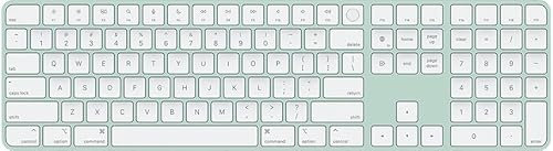 Apple Magic Keyboard mit Touch ID und Numeric Keypad (QWERTY Italienisch) Grün (Generalüberholt)