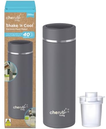 Cherub Baby Shake n Cool Baby Formula Bottle Maker | Ready in 40secs | 250ml Rapid Bottle Cooler, Thermo Digital Screen, 304 Stainless Steel