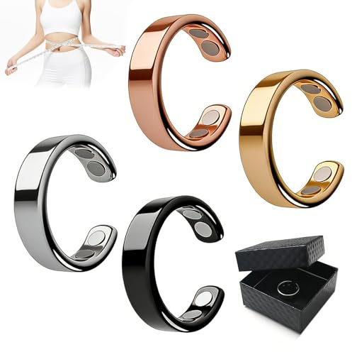 Ring Damen Wechseljahr,4 Stück Magnetring Wechseljahre Magnetfeldtherapie Ring,Verstellbare VitalRing Zur Angstreduktion & Besseren Schlafen,Geschenk für Frauen Herren Damen 67 Meme
