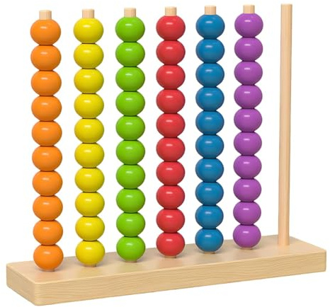 Pegciuho Farbsortier Und Stapelspielzeug Aus [Material], Stapelbare Perlen Aus [Material], Koordinations Und Zählspiel, Spielzeug, M