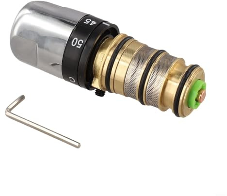 Cartouche de rechange thermostatique pour mitigeur de baignoire avec pièces thermiques en laiton et cuivre pour une régulation précise de la température