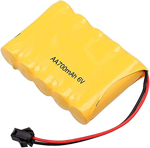 YUNIQUE GREEN-CLEAN-POWER - Rechargeable Battery 700mAh AA NI-CD 6V for Toys, Power Bank | Compatible with RC Models, Amewi, Jamara | Lightweight, 81g, 71x51x14mm, Yellow