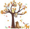 HALLOBO® Wandtattoo Eule Baum Bär AFFE Hirsch Wandsticker Aufkleber Kinderzimmer Vögel