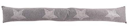 CB Home & Style Zugluftstopper Türwindstopper Länge ca. 90 cm Windstopper (HellgrauSternesilber)