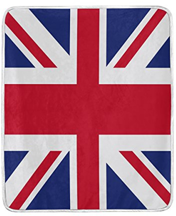 Use7 Wohnkultur London Britische Flagge Union Jack Decke weiche warme Decken für Bett Couch Sofa leichte Reisen Camping 127 cm x 152,4 cm Überwurf Größe für Kinder Jungen Frauen