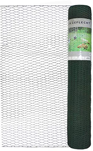 Arvotec Sechseckgeflecht, grün, 25 x 25 mm, 50 cm, 10 m - ideal für Kaninchen, Hasen, Meerschweinchen, Geflügel, Volieren oder Pflanzen- & Baumschutz - flexibel und einfach zu handhaben
