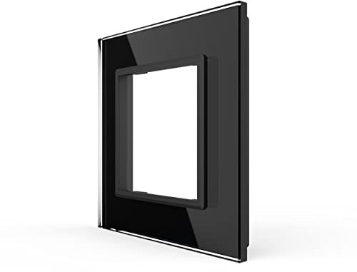 Nur Glasblende 1 Fach LIVOLO Rahmen Glasrahmen für Steckdose VL-C7-SR-12-A Schwarz
