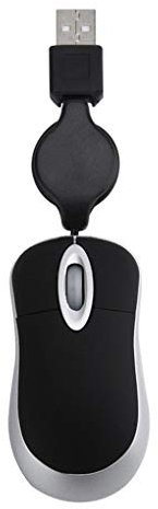 Lovely Mini Wired Mouse Retractable USB Cable Ergonomic Office Computer PC Laptop Gaming Mice