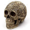 UJOY Kreative Totenkopf-Blumen-Skulptur 20cm menschlicher Kopf, Skelett-Statue Sammlerstück Halloween-Dekoration Heimdekoration, kunstvolles Blumen-Totenkopf-Gesicht realistisches Modell Skulptur