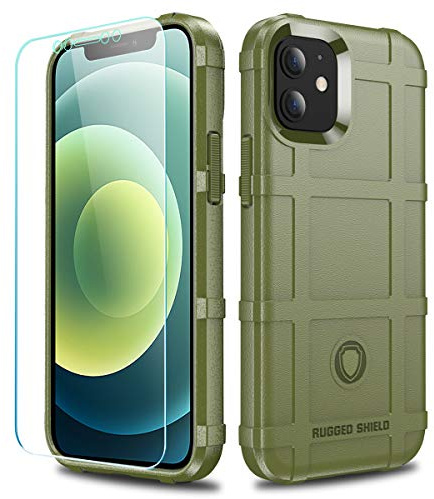 LABILUS iPhone 12 Mini case, (Rugged Shield Series) TPU Thick Solid Armor Tactical Protective Cover Case for iPhone 12 Mini (5.4 inch) - Army Green