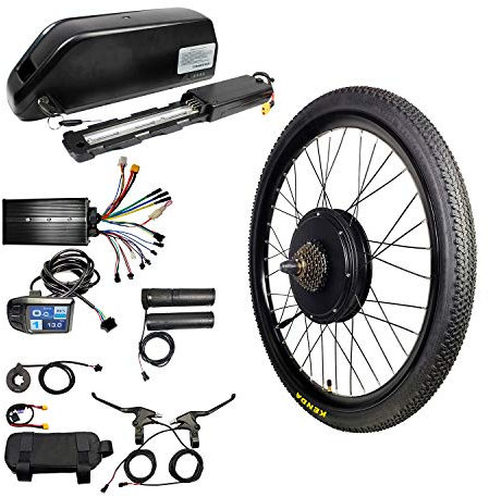 eBike 36V 1200W 48V 1500W 26 Pouces, 27,5 Pouces, 29er Kits de Conversion de Roue arrière + Batterie 48V 19.2AH ou 52V 19.2AH Polly (Roue arrière de 26 Pouces, Batterie 52V 19.2AH)