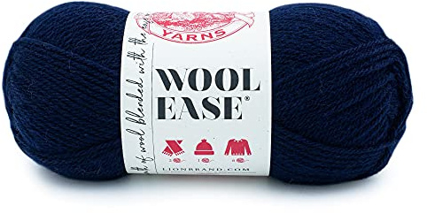Lion Brand Yarn, Wool-Ease Aran Yarn for Knitting and Crochet, Nightshade, 1 Pack