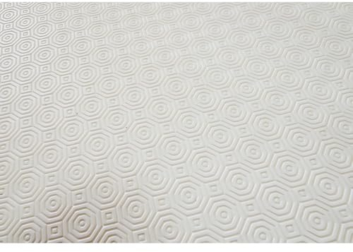 Soleil d'ocre, Tischdeckenunterlage einfarbig rechteckig, PVC, Weiß, 140 x 300 cm