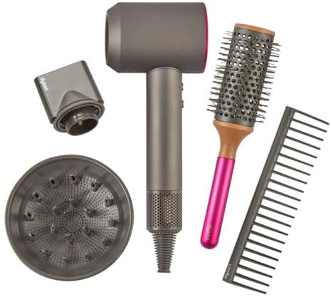 Casdon Ensemble styliste Dyson Supersonic | Jouet Sèche-Cheveux interactif pour Les Enfants dès 3 Ans | Ressemble et Fonctionne comme Le Vrai !