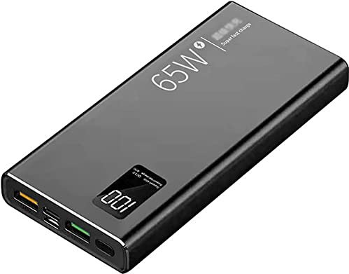 Power Bank Portable 65W Cargador portátil 50000Mah Power Bank, PD 20W Qc3.0 Carga rápida Power Bank Batería Externa con Pantalla LED, Cargador de energía de Emergencia para teléfono Celular
