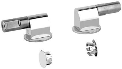 Gessi 316 Scharniere mit Absenkautomatik und seitlichen Abdeckkappen für Wand WC, 37584, Farbe: Finox Optik