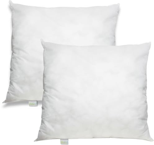 Bodyprotect Kopfkissen 80 x 80 cm 2er Set, Kissen Ecoline Spinnvlies, Doppelpack Bettwaren Set aus 100% Mikrofaser, waschbar, weiß