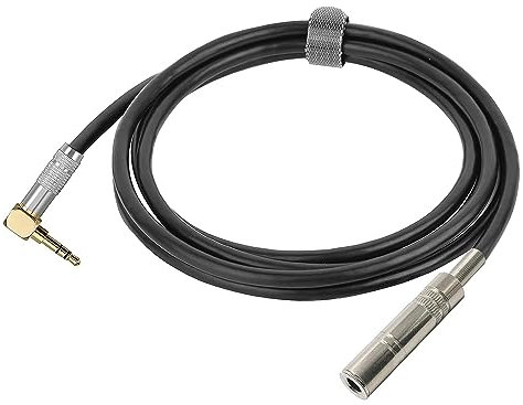 Oluote 3,5MM Mâle 90 Degrés Angle Droit à 6,35MM Femelle Câble Audio Câble D'extension pour Casque Câble AUX (5M)