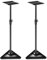 COSTWAY Floor Speaker Stand Pair, 6-Position (97-157cm) Height Adjustable Studio Monitor Stands with Stable Base, Non-skid Padding Stickers & Safety Pin, Heavy Duty Metal Triangle Speaker Stands Pair