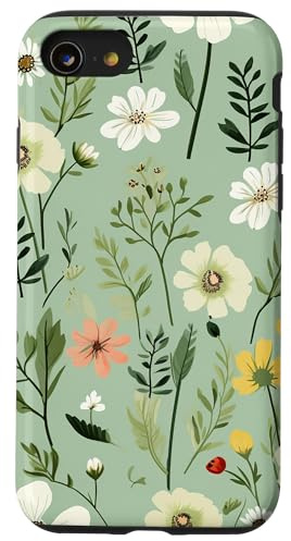 Sage Green Flower Wildflower Pattern Floral Case for iPhone SE (2020) / 7/8