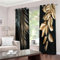 Gardinen Goldene Blätter Schwarz Curtain Weich Vorhang Vorhang Blickdicht Vorhang mit ösen Verdunklungsvorhänge Vorhänge Wohnzimmer Schallschutz Curtains Living Room Schlafzimmer 2x75x166cm