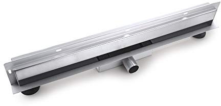 VBChome Wand-Linearablauf 100 cm Wandablauf Duschrinne Selbstreinigender Siphon mit Geruchsstop Ablaufrinne für Badezimmer Duschablauf Komplettset