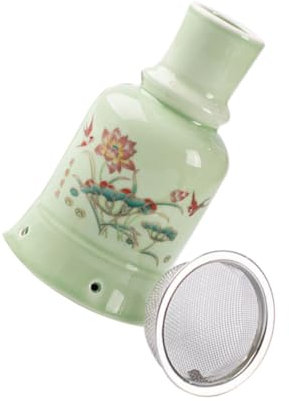 SOESFOUFU 1set Portable Ceramic Moxibustion Pot for Whole Body Massage Handheld Burner Heat Insulation Net for Home Use and Wellness Gifting