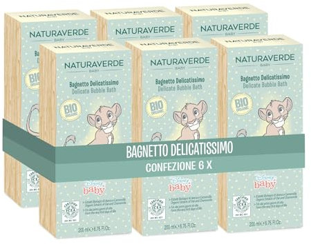 Naturaverde | Bebé-BIO- Disney- Baño Ultra Delicado, 6x 200ml