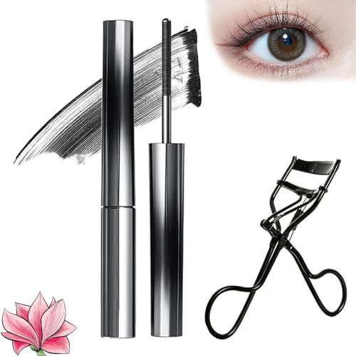 Vervaci Iron Rod Mascara, Novafy Iron Wand Mascara, Metal Rod Mascara, 3D Curling Eyelash Iron Mascara, Non-Clumping, Waterproof, Flake Proof, Long Lasting (1pc-black)