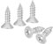 QUARKZMAN 40 Pièces Vis Torx à Tête Plate, M3 x 10 mm en Acier Inoxydable 304, Bois Autotaraudeuses Antivol Tête Fraisée, Inviolables Adaptées à l'Embout T10 pour Bois (Argent)