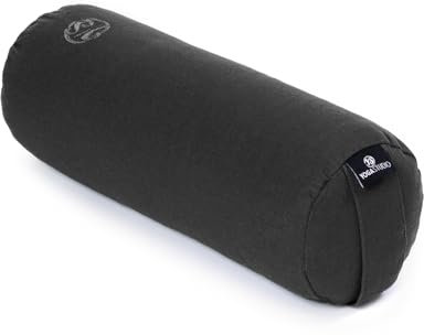 Yoga Studio Mini traversin en sarrasin bio parfait pour le yoga et les étirements du dos Gris graphite 32 x 12 cm