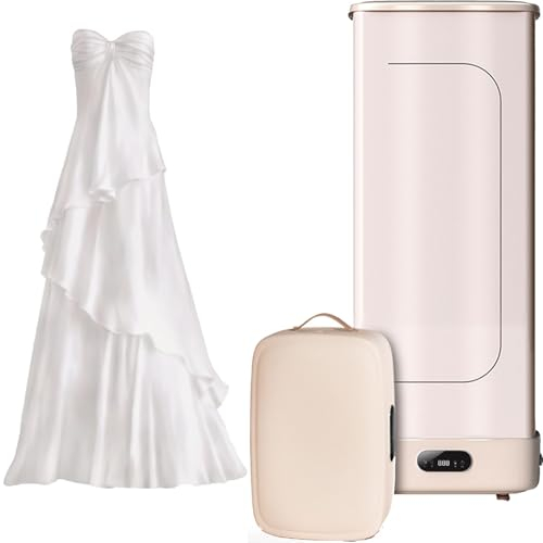 DPQYJPP Sèche-Linge Portable, sèche-Linge électrique Pliable, minuterie Intelligente, défroisseur Vapeur Debout pour vêtements, séchage Rapide et Faible Bruit, pour Appartements