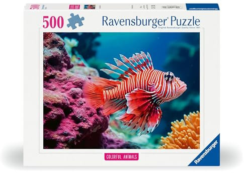 Ravensburger Puzzle 12001334, Colorful Animals - Rotfeuerfisch - 500 Teile Puzzle für Erwachsene und Kinder ab 12 Jahren
