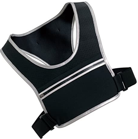 HONMEET Weste Sport Brusttasche Nachtlauf reflektierende Ausrüstung Damenweste reflektorstreifen reflektorweste Frauen reflektierende Weste laufende reflektierende Sicherheitsweste Black