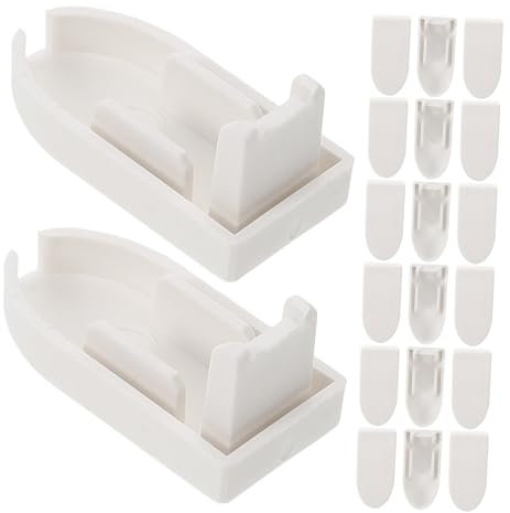 Zerodeko 20 Stück Teiliges Endstück Aus Robustem Kunststoff Stabile Montagehaken Für Gardinenschienen Zuverlässige Befestigung Für Fensterjalousien Und Plissees Ohne Bohren Vielseitiges